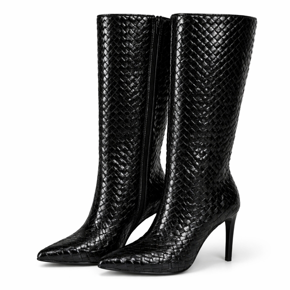 INC International Concepts Shoes - INC International Concepts Savonia Knee High Boots Black Stiletto 7.5M $198